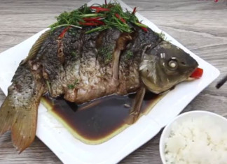 cá chép hấp xì dầu
